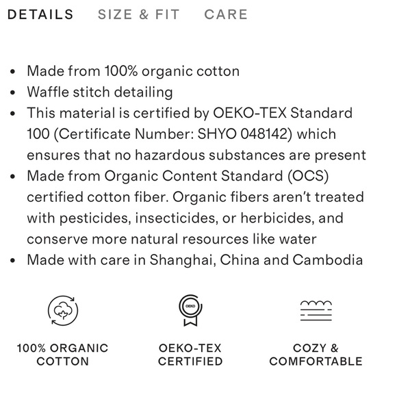 Quince NWT 100% organic cotton waffle stitch sweater tank size large - Picture 6 of 14